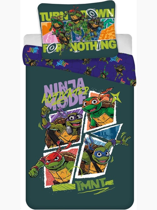 Parure de lit bébé Tortues Ninja avec Leonardo, Donatello, Michelangelo et Raphael réversible - Kiabi Parure de lit bébé Tortues Ninja avec Leonardo, Donatello, Michelangelo et Raphael réversible - Kiabi