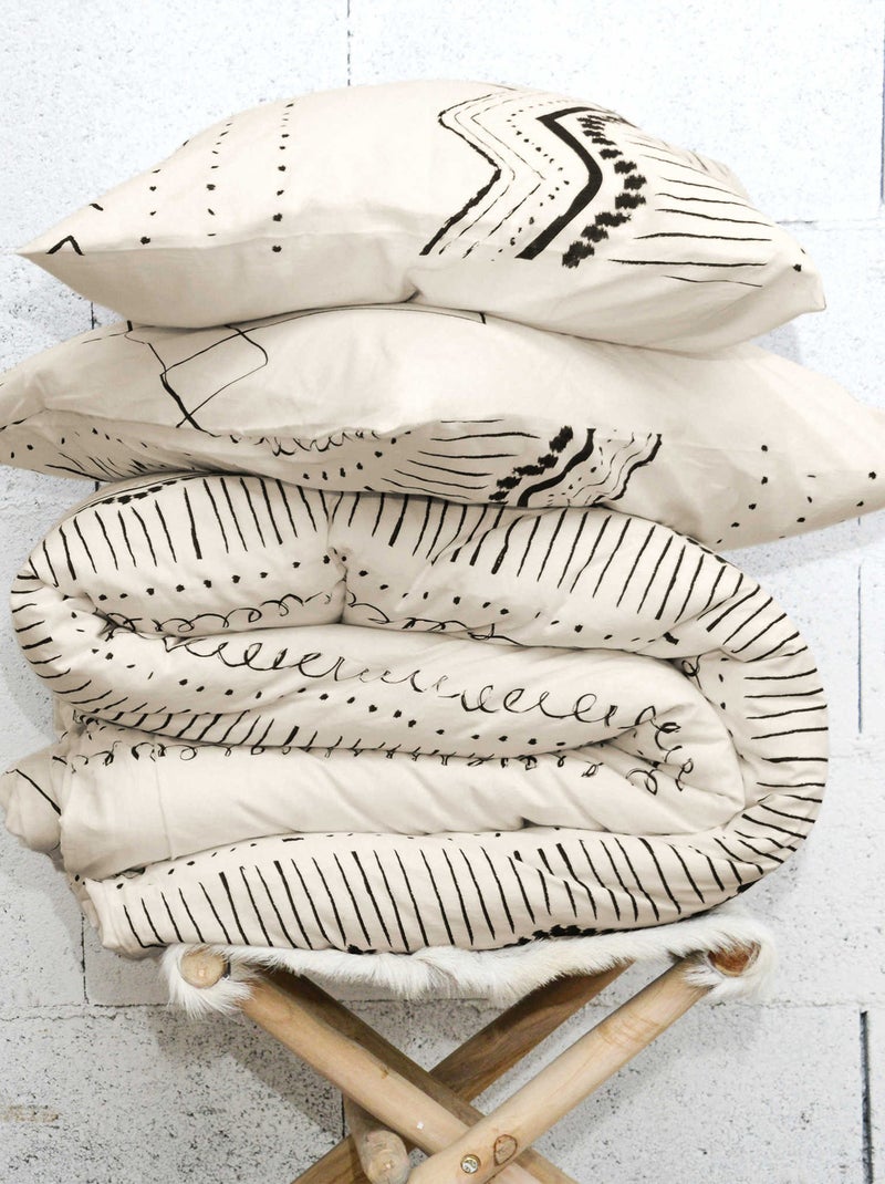 Parure de lit BERBÈRE Ecru - Kiabi