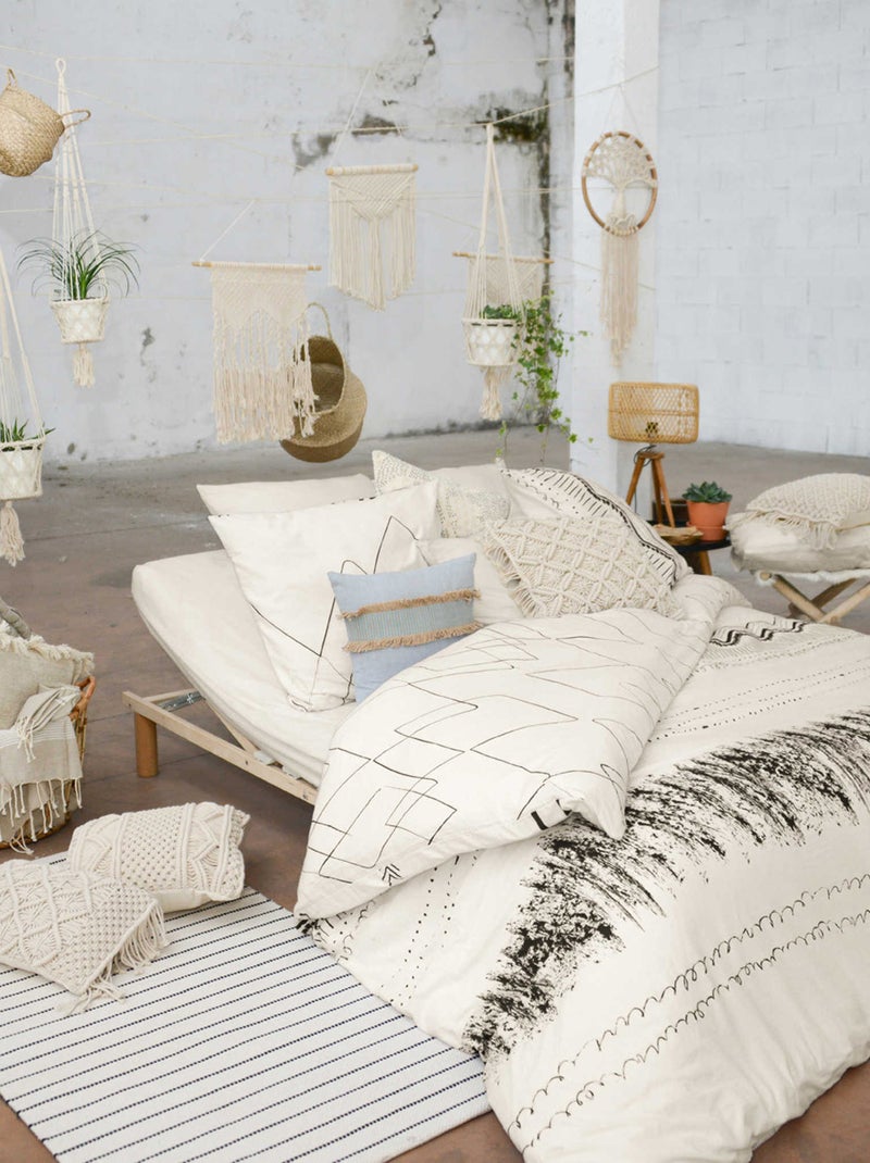 Parure de lit BERBÈRE Ecru - Kiabi