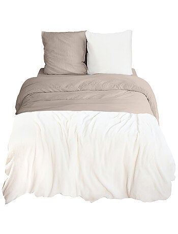 Parure de lit bi-matière microfibre et sherpa collection SHERPA