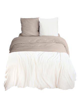Parure de lit bi-matière microfibre et sherpa collection SHERPA