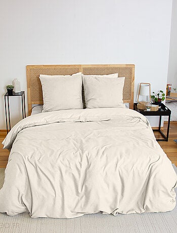 Parure de lit bi-matière microfibre SENSATION FLANELLE