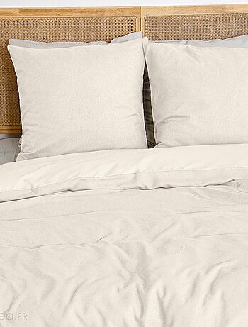 Parure de lit bi-matière microfibre SENSATION FLANELLE