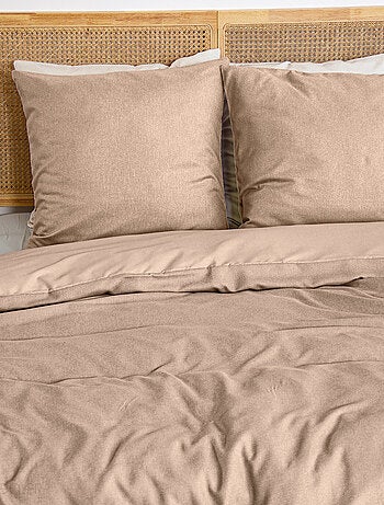 Parure de lit bi-matière microfibre SENSATION FLANELLE
