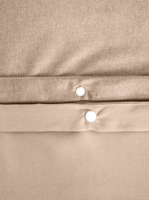 Parure de lit bi-matière microfibre SENSATION FLANELLE - Kiabi Parure de lit bi-matière microfibre SENSATION FLANELLE - Kiabi