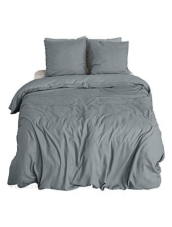 Parure de lit bi-matière microfibre SENSATION FLANELLE