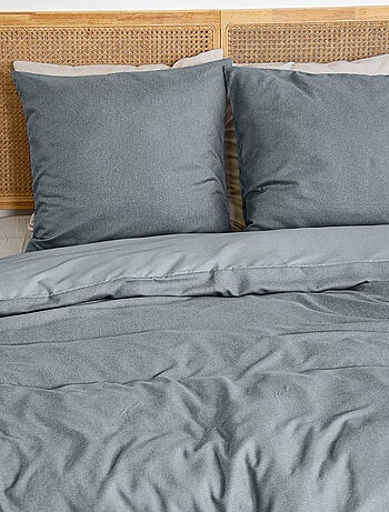 Parure de lit bi-matière microfibre SENSATION FLANELLE