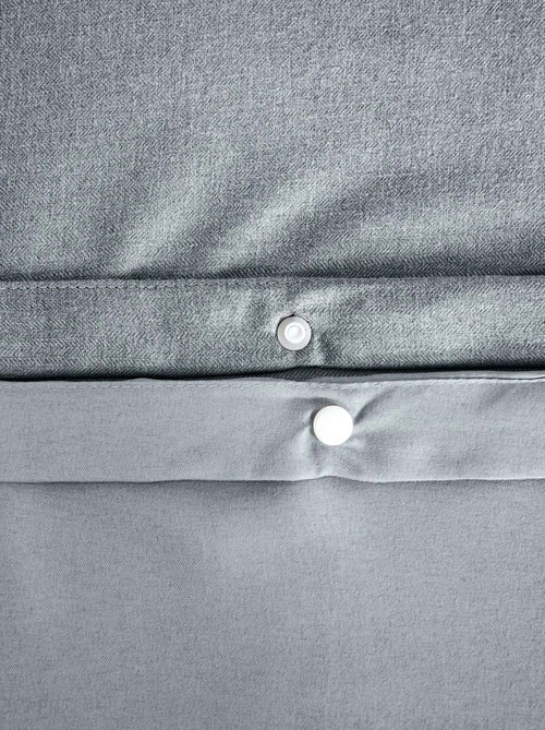 Parure de lit bi-matière microfibre SENSATION FLANELLE - Kiabi