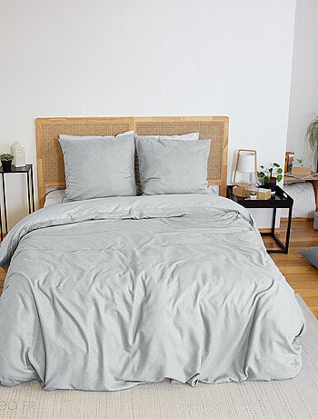 Parure de lit bi-matière microfibre SENSATION FLANELLE