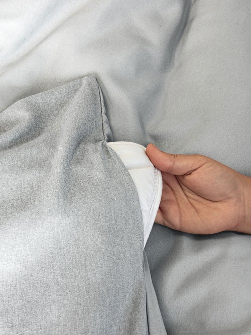 Parure de lit bi-matière microfibre SENSATION FLANELLE - Kiabi