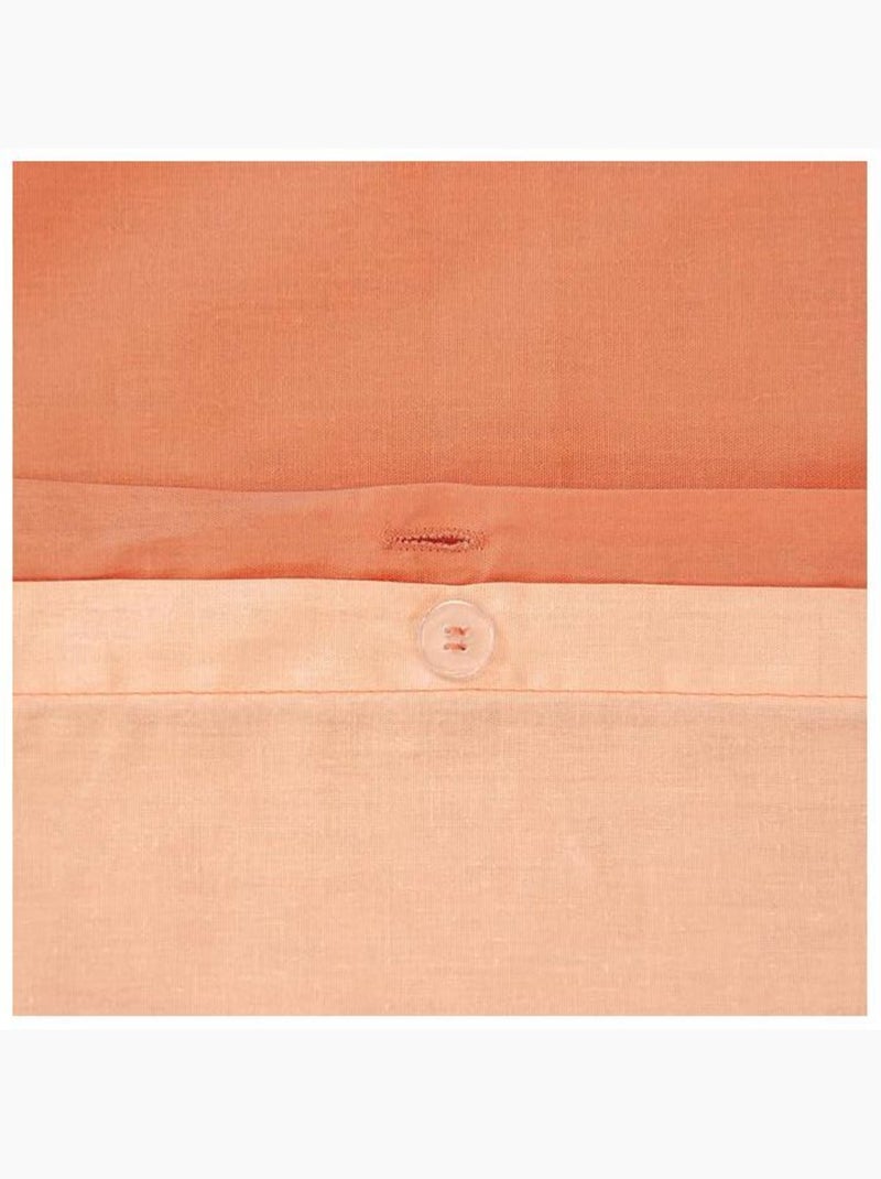 Parure de lit bicolore coton - 3 pièces Orange - Kiabi