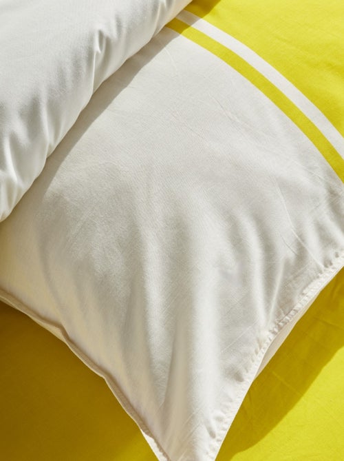Parure de lit bicolore coton SUMMER - Kiabi