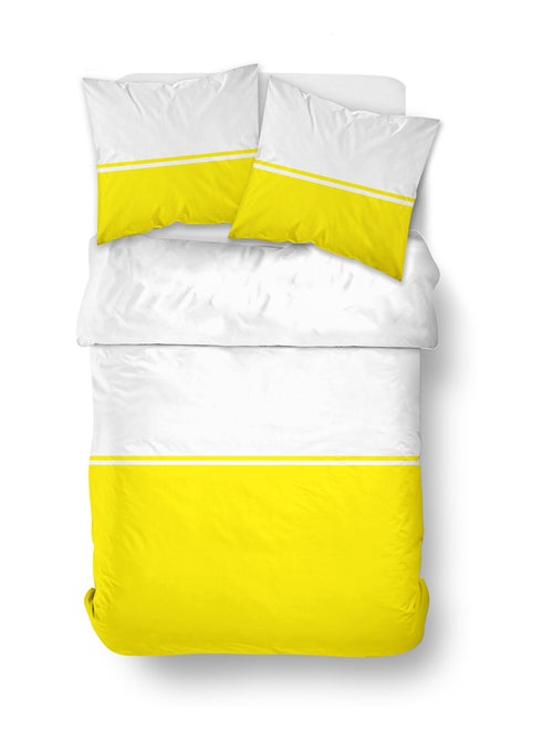 Parure de lit bicolore coton SUMMER - Kiabi