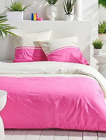 Parure de lit bicolore coton SUMMER