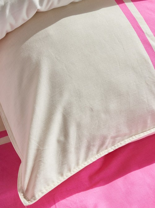 Parure de lit bicolore coton SUMMER - Kiabi