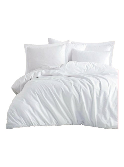 Parure de lit blanche unie 240 x 220 cm - M'Deco - Kiabi