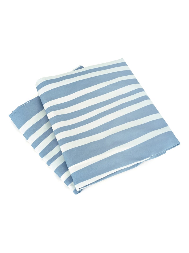 Parure de lit BLIS Blanc Bleu - Kiabi