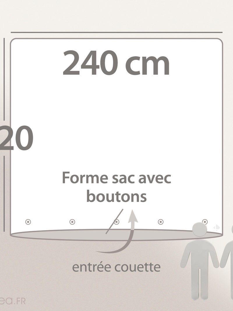 Parure de lit BLIS Blanc Bleu - Kiabi