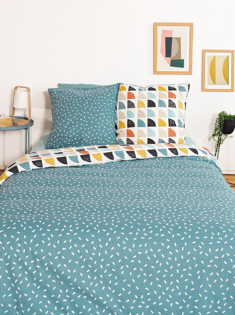 Parure de lit BLUE en polycoton Bleu - Kiabi
