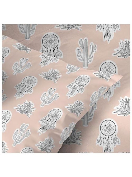Parure de lit bohème microfibre - 3 pièces - Kiabi Parure de lit bohème microfibre - 3 pièces - Kiabi