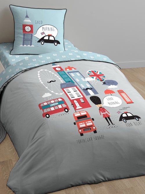 Parure de lit BRITISH MORNING coton - Kiabi