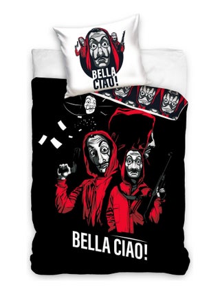 Parure de lit Casa Del Papel Bella Ciao! 100% coton 140x200 cm