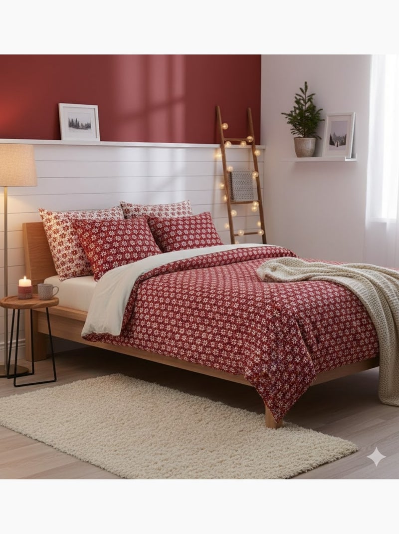 Parure de lit Chalet Rouge - Kiabi
