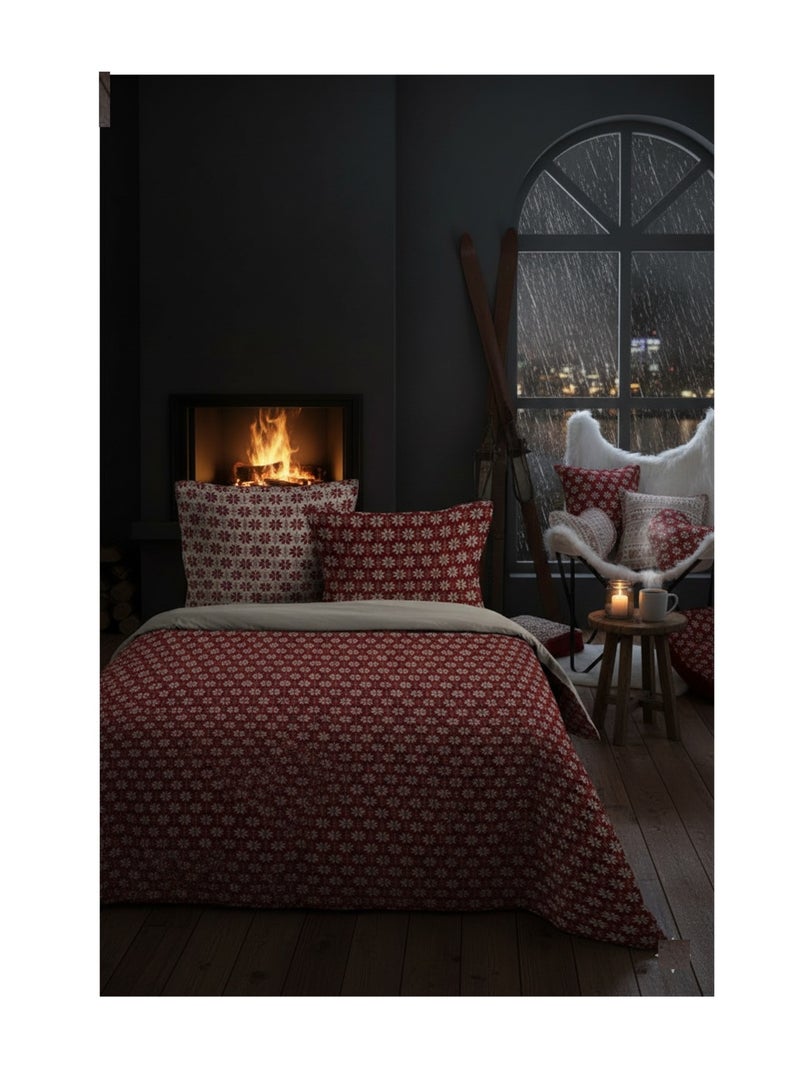 Parure de lit Chalet Rouge - Kiabi
