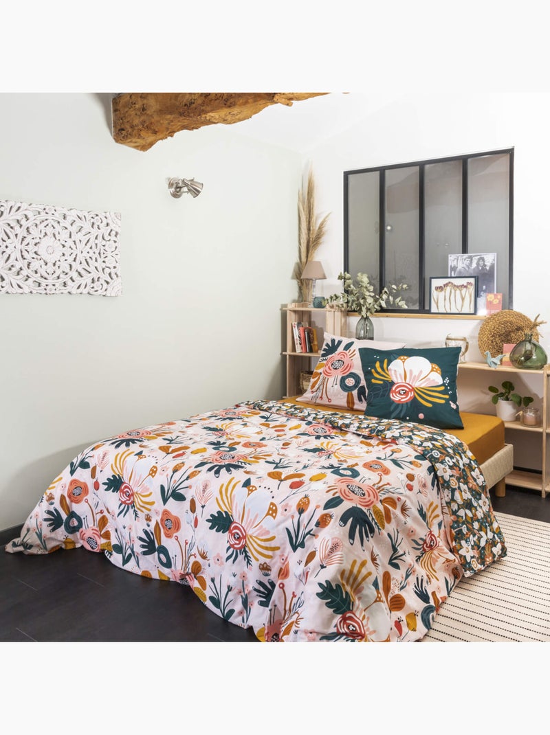 Parure de lit CHAMPETRE Rose - Kiabi