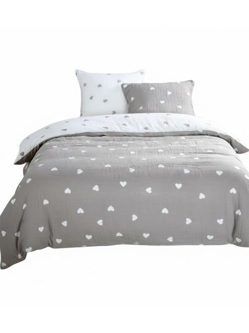 Parure de lit Charme en gaze de coton - Kiabi
