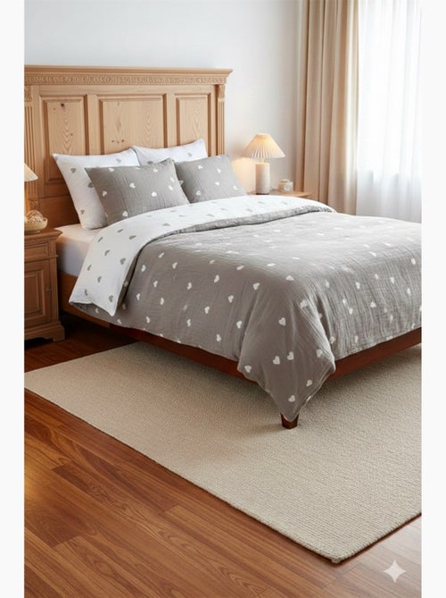 Parure de lit Charme en gaze de coton - Kiabi