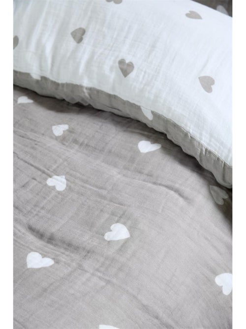 Parure de lit Charme en gaze de coton - Kiabi
