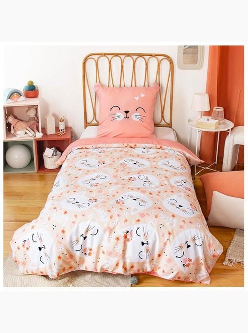 Parure de lit chat microfibre - 2 pi?ces - Kiabi