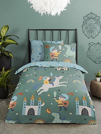 Parure de lit réversible Sonic - 140 cm x 200 cm  Parure de lit enfant sur  drap housse, plaid, housse de couette sur Déco de Héros