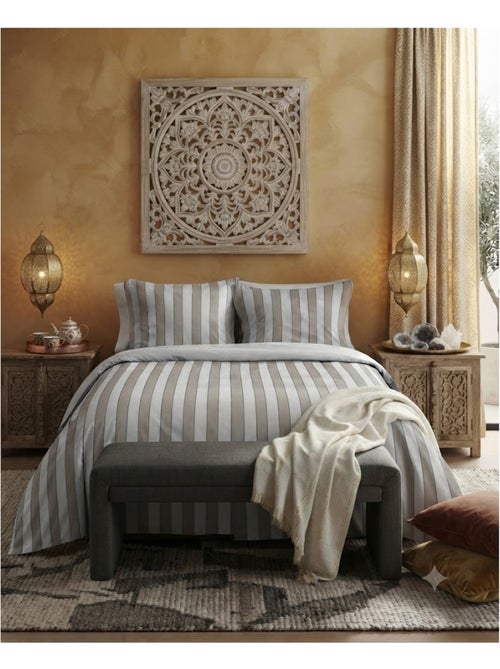 Parure de lit Collection Armel rayée - Kiabi