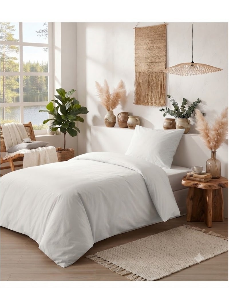 Parure de lit Collection Cocon Blanc - Kiabi