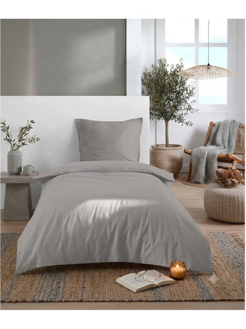 Parure de lit Collection Cocon Taupe - Kiabi