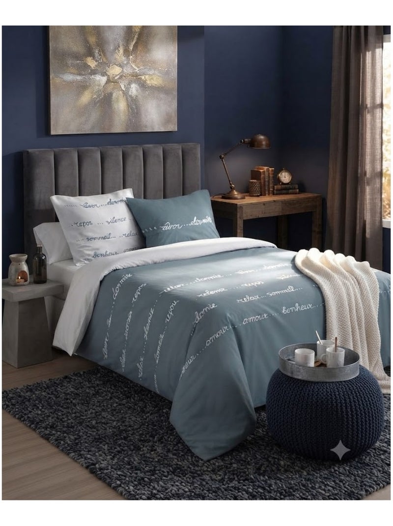 Parure de lit Collection Doux rêves Bleu - Kiabi