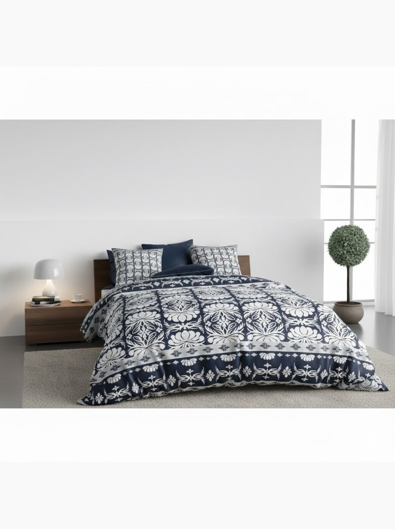 Parure de lit Collection Folklore Bleu - Kiabi