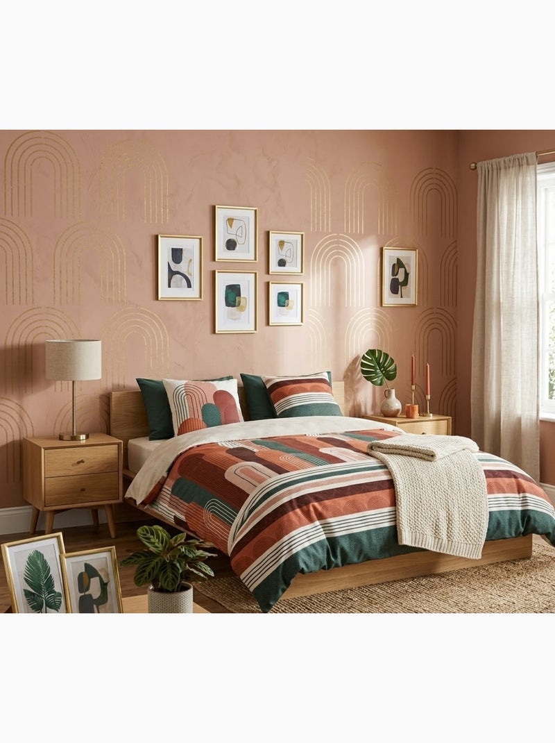 Parure de lit Collection Gallia Rouge - Kiabi