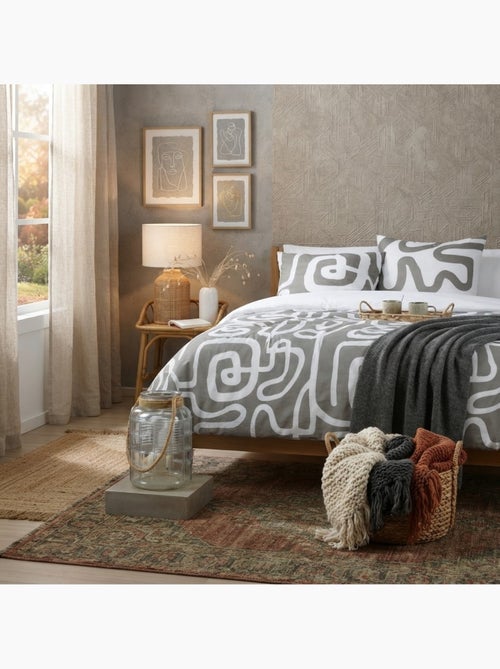 Parure de lit collection graphique pinto - Kiabi