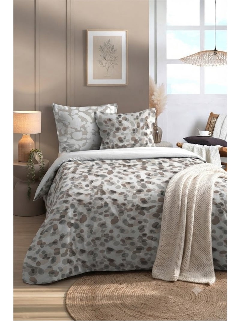 Parure de lit Collection Lago Beige - Kiabi