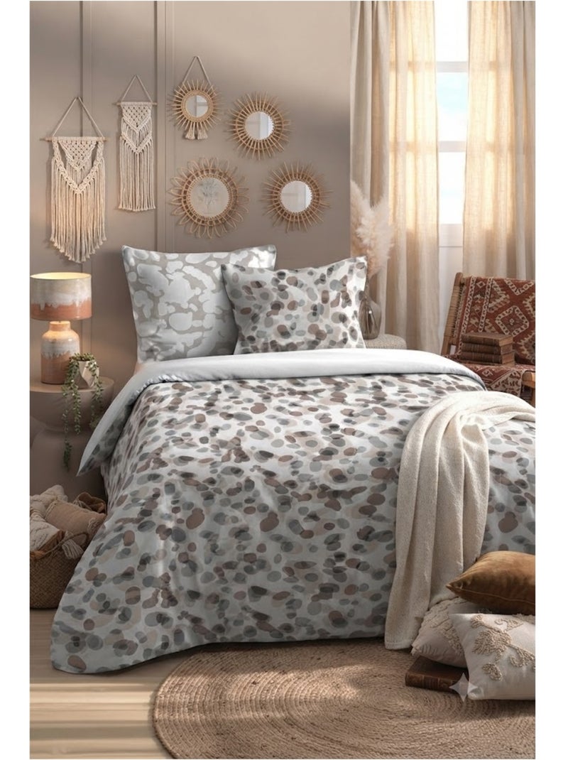 Parure de lit Collection Lago Beige - Kiabi