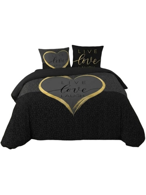 Parure de lit Collection Live and love - Kiabi
