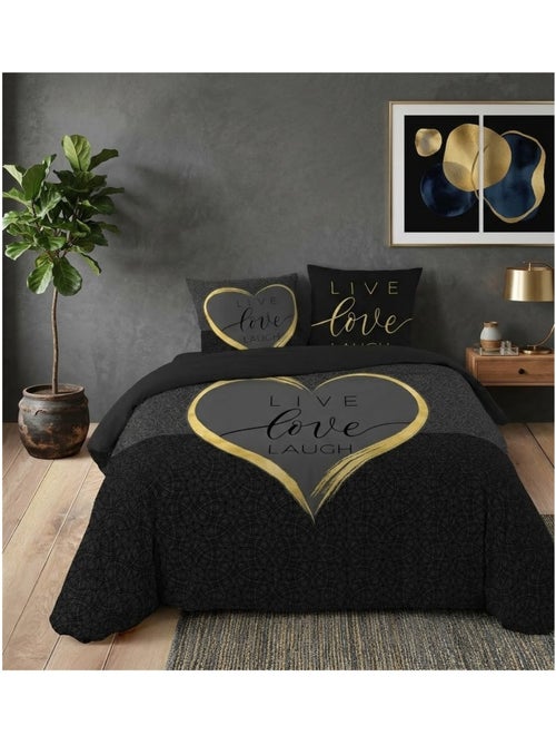 Parure de lit Collection Live and love - Kiabi