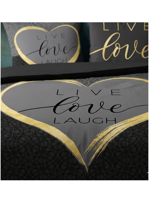 Parure de lit Collection Live and love - Kiabi