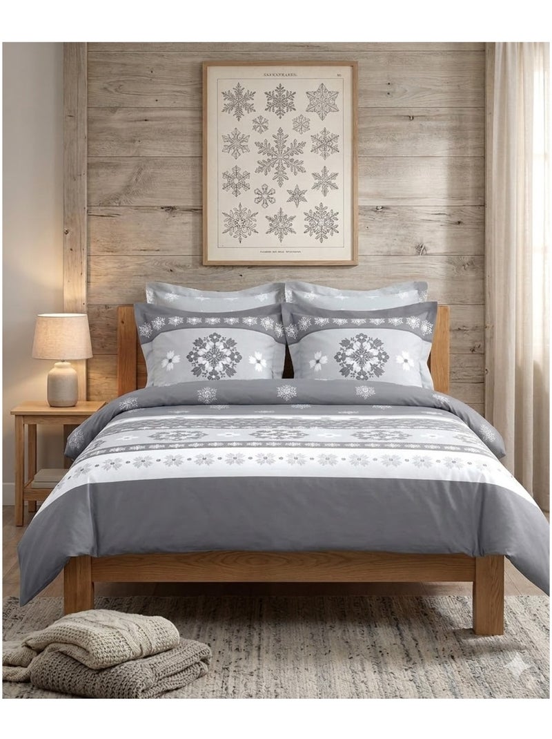 Parure de lit collection montagnarde Gris clair - Kiabi