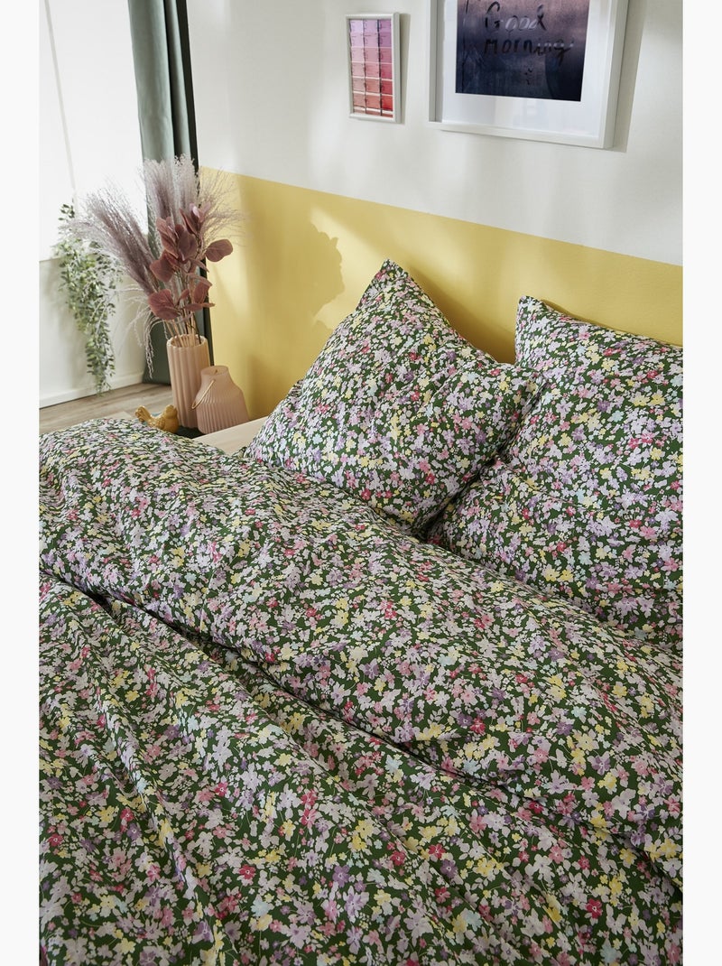 Parure de lit Collection Myosotis fleurie Vert - Kiabi