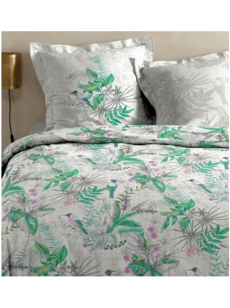 Parure de lit Collection Oiseaux nature Blanc - Kiabi