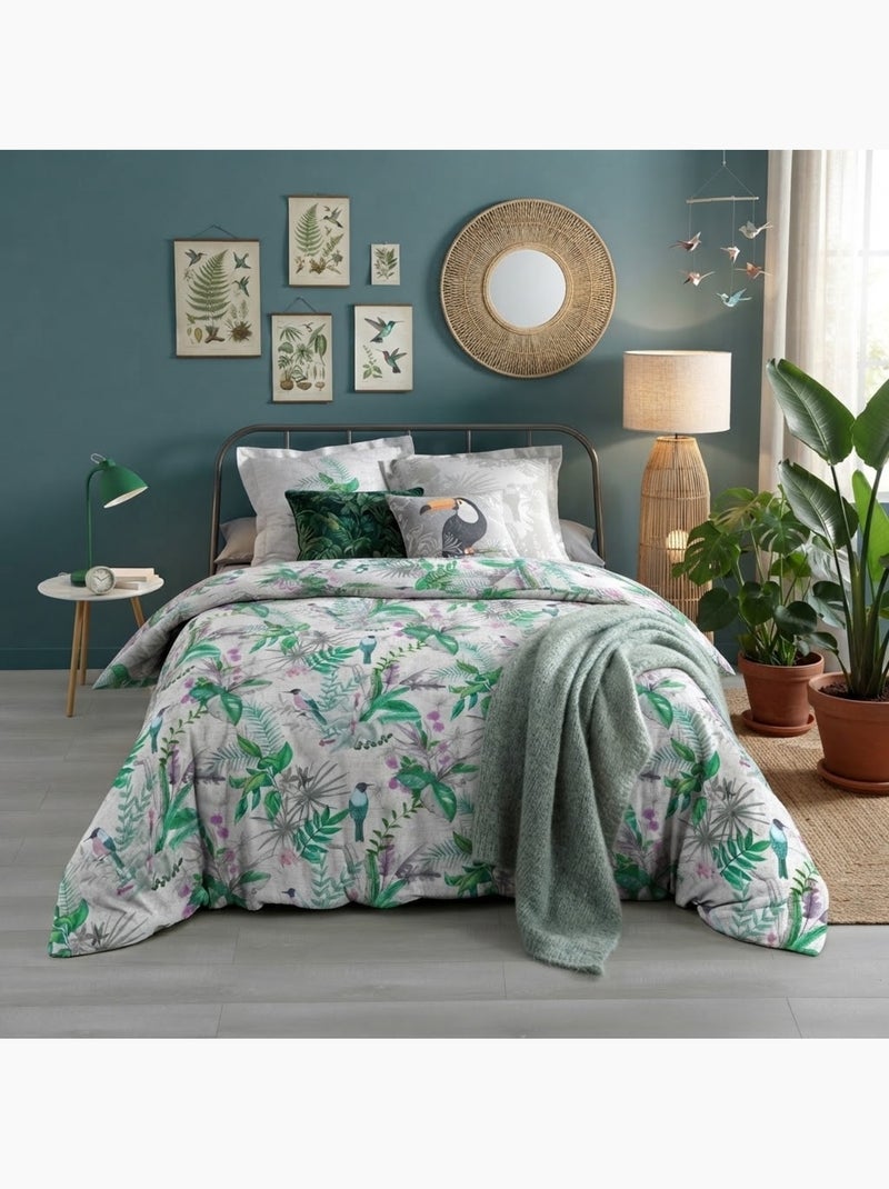 Parure de lit collection oiseaux nature Blanc - Kiabi